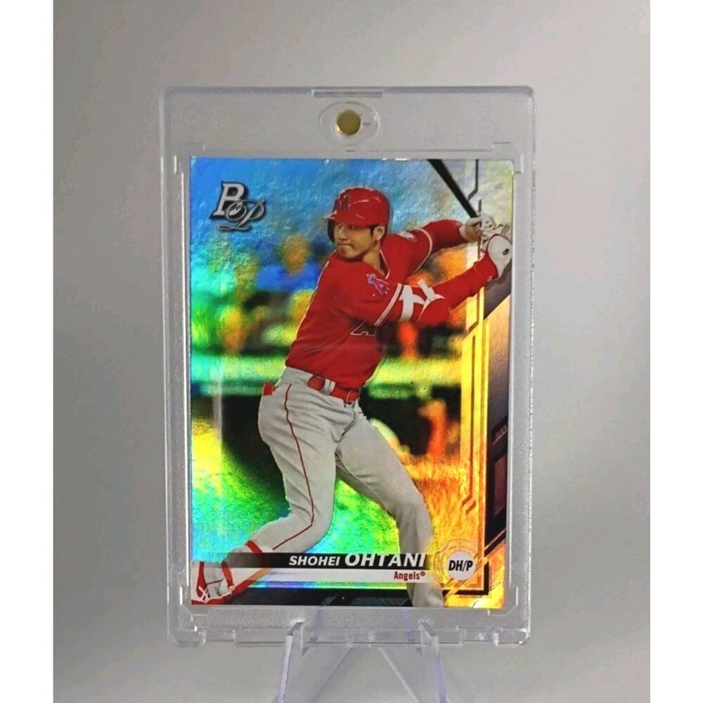 Shohei Ohtani 2019 Bowman Platinum #2 Silver Foil Refractor Batting Angels - Picture 4 of 10